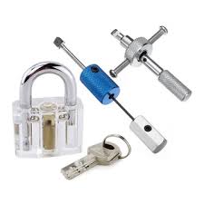 Clear Disc Detainer Practice Padlock Lock Pick Training Aid Padlock Metal Tools Lock Picking Tools