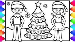 For boys and girls, kids and adults, teenagers and toddlers, preschoolers and older kids at school. How To Draw A Girl Elf On The Shelf And A Boy Elf On The Shelf Christmas Coloring Page Glitter Youtube