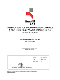 Question 11 (18 marks] ranhill saj sdn. Specification For Polyaluminium Chloride Lpac Used In Potable Water Supply Pdf Chromium Iron