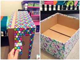 Diy Decorative Cardboard Boxes Google Search Diy Storage Diy Box Diy Storage Boxes