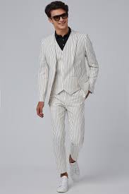 But did you check ebay? Slim Fit White Pinstripe Suit In Cotton Aristoteli Bitsiani