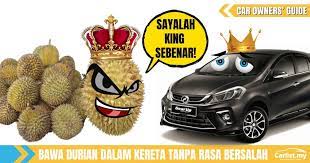 Jadi ini ada 5 (lima) bahan yang boleh anda gunakan untuk menghilangkan bau durian dalam kereta. 8 Cara Mudah Untuk Hilangkan Bau Durian Di Dalam Kereta Car Owners Guides Carlist My