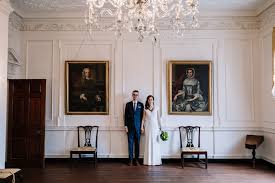 Sightings of continental army officers and a beautiful lady in a beige and lavender gown; Non Traditional Wedding At The Powel Physick House Julia Daniel Brittney Raine Photography