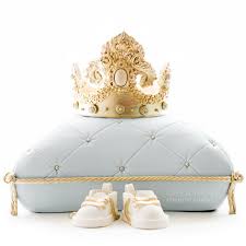 Royal Baby Shower Cake In French Blue De La Creme Creative Studio
