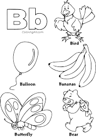 Birds (cartoon) coloring pages for kids to print and color. B Is For Bird And Butterfly Coloring Page Coloringall