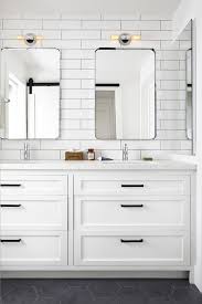 20 Best Subway Tile Backsplash Ideas For Any Kitchens Bathroom Vanity Remodel All White Bathroom Modern Farmhouse Bathroom