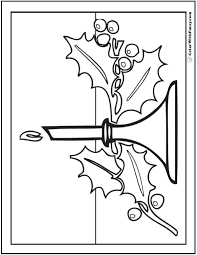 Princess holly and ben elf. Christmas Candle Coloring Picture