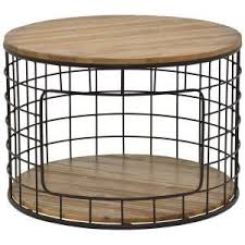 Three Hands 17 25 In Brown Metal Wood Table 31337 The Home Depot In 2020 Coffee Table Wood Decor Coffee Table