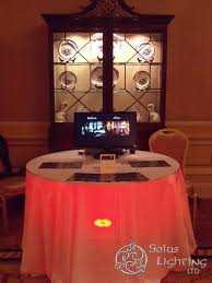 Here We Have An Example Of Under Table Lighting This Table Is Illuminated With A Wireless Led Lighting Fixture We Led Light Fixtures Light Table Led Lights