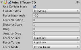 Unity Manual Point Effector 2d