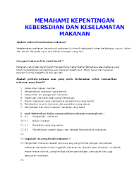 Cara pertama untuk menjaga kebersihan diri adalah dengan menjaga kebersihan gigi dan mulut. Doc Memahami Kepentingan Kebersihan Dan Keselamatan Makanan Sholihin Mansor Academia Edu