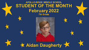 February 2022 Student of the Month Award Winners