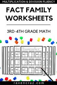 Fact Family Worksheets Multiplication And Division 3rd Grade Fact Family Worksheet Family Worksheet Fact Families