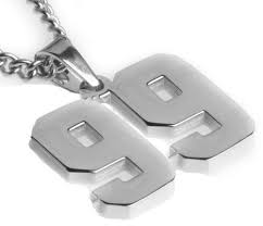 How big should a baseball cross necklace be? Stainless Jersey Number Pendant With Chain Necklace Baseball Legend Apparel