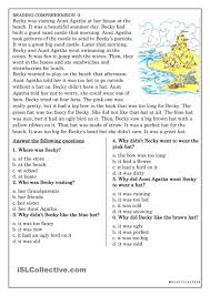 Reading Comprehension For Beginner And Elementary Students 3 Esl Reading Comprehension Comprehension Exercises Reading Comprehension Worksheets