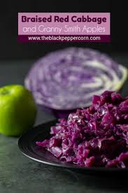 Braised Red Cabbage And Apples Recipe The Black Peppercorn Stovetop Recipe For German Sty Braised Red Cabbage Red Cabbage Recipes Apples And Cabbage Recipe