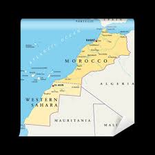 De cia heeft de kaart bijgewerkt als reactie op de recente amerikaanse erkenning van de marokkaanse sahara. Morocco And Western Sahara Map Wall Mural Pixers We Live To Change