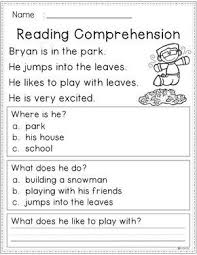Free Reading Comprehension First Grade Reading Comprehension Reading Comprehension Reading Comprehension Kindergarten