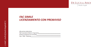 Lavoro Domestico Colf E Badanti Massimo De Luca Fac Simile Lettera Licenziamento Colf E Badanti