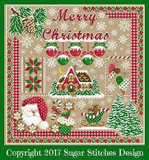 Fabric, floss and specialty threads sold separately. Sugar Stitches Designs Merry Christmas Sampler Holiday Cross Stitch Cross Stitch Patterns Christmas Christmas Cross Stitch