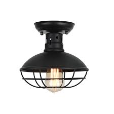 $22.00 coupon applied at checkout save $22.00 with coupon. Farmhouse Black Ceiling Light Fixture E26 Base Vintage Rustic Semi Flush Mount Ceiling Light Industrial Ceiling Lights For Hallway Stairway Foyer Kitchen Porch Entryway Lighting Ceiling Fans Tools Home Improvement