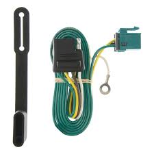 Round 1 1/4 diameter metal connector allows 1 or 2 additional wiring and lighting functions such as back up lights, auxiliary 12v power or electric brakes. Curt T Connector Trailer Wiring