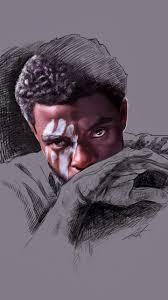 Black Panther Chadwick Boseman Minimal Artwork 720x1280 Wallpaper Black Panther Art Black Panther Marvel Panther Art