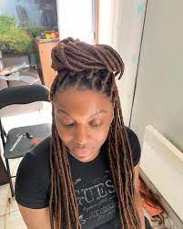 Faux Locks Hairstyles For Black Women Faux Locs Black Women Hairstyles African American Hairstyles Goddess Faux Locs Hairstyles Hairstyle App Hair Styles