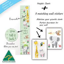 gift matching zoo animals personalised height growth chart