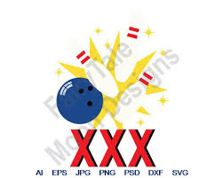 Bowling XXX Svg Dxf Eps Png Jpg Vector Art Clipart - Etsy