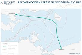 The baltic pipe is under construction natural gas pipeline between the norwegian sector of the north sea and poland. Baltic Pipe Przebieg Przeglad Baltycki