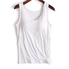 Zylioo Womens Modal Padded Built In Bra Tanks Tops Crow Neck Camisole Wireless Bra Tops Tee Plus Size Ad Built Spo Tank Top Bras Plus Size Tank Tops Women