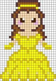Belle Bead Pattern Could Also Work For Cross Stitch Would This Work With Perler Beads Pixel Art Pixel Art Pattern Pixel Art Templates