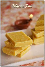 Mysore Pak Recipe Soft Krishna Sweets Style Mysore Pak Sharmis Passions Indian Desserts Sweets Recipes Cooking Recipes Desserts