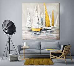 5 out of 5 stars. Large Sailboat Painting On Canvas Ship Painting Coastal Wall Etsy In 2021 Sailboat Painting Nautical Painting Canvas Painting
