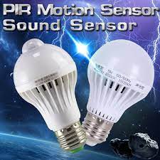 pir motion الاستشعار مصباح 5 واط led لمبة 7 واط المصابيح 9 واط السيارات الذكية قاد المصابيح أو الصوت صوت ضوء e27 اس motion sensor lights led bulb motion sensor