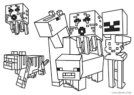 Select from printable coloring pages of cartoons, animals, nature, bible and many more. Free Printable Minecraft Coloring Pages For Kids