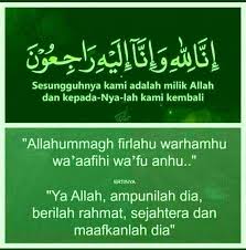Selain takziah dan berbelasungkawa kita sangat. Salam Takziah Maksud