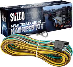 I thought there was an extra wire in that harness i could use but wasn't sure if that was how others were doing it. Suzco 36 Ft 4 Wire 4 Flat Trailer Light Wiring Harness Extension Kit Custom Made 28 Male 8 Female With 4 White Ground Wire 4 Way Plug 4 Pin Male Female Extension Wishbone Style Sae J1128 Automotive Amazon Com