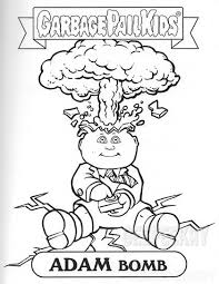 Garbage Pail Kids Adam Bomb Coloring Page Geepeekay Coloring Pages For Boys Boy Coloring Kids Coloring Books