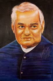 A tribute to the former Prime Minister of India Atal Bihari Vajpayee jee.  My oil pastel painting.. Hope you all like it....