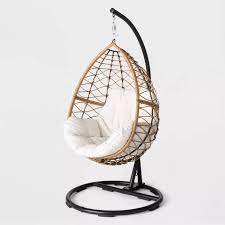 britanna patio hanging egg chair natural opalhouse hanging egg chair patio swing chair egg shaped chair