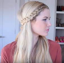 Braid the hair at the front of your head so that they look like braided bangs, whilst bring the other two sections at each side of your neck. Get An Easy Front Row Braided Hairstyle In 4 Steps Beauty