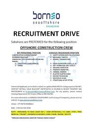Temuduga Tebuka Offshore Construction Nosh Global Sabah Facebook