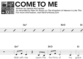 come to me instrumental track lead sheet