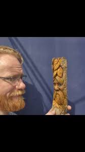 So proud I sold my 1st #greenman. It's so hard to say goodbye to the  carvings I like the most though. So here I'm taking one long last look  before I ship this one to it's new owner. , The ...