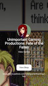 Unimportant Gaming Productions: Fate of the Fallen | Video Games | Patreon