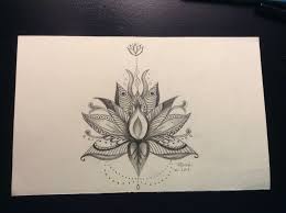 It looks very modest, but it's huge. Lotus Flower Pencil Drawing With Design Pencil Drawings Of Flowers Flower Tattoo Shoulder Flower Tattoo Drawings