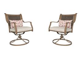 Better Homes Gardens Lynnhaven Park Swivel Chairs Set Of 2 Walmart Com In 2020 Swivel Chair Beige Cushions Chair