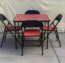 Samsonite's extra large luggage is a great choice when you need big packing capacity for all those extra items. Vintage Samsonite Card Table And Chairs Card Table By Macandmarys Card Table And Chairs Red Chair Table Cards